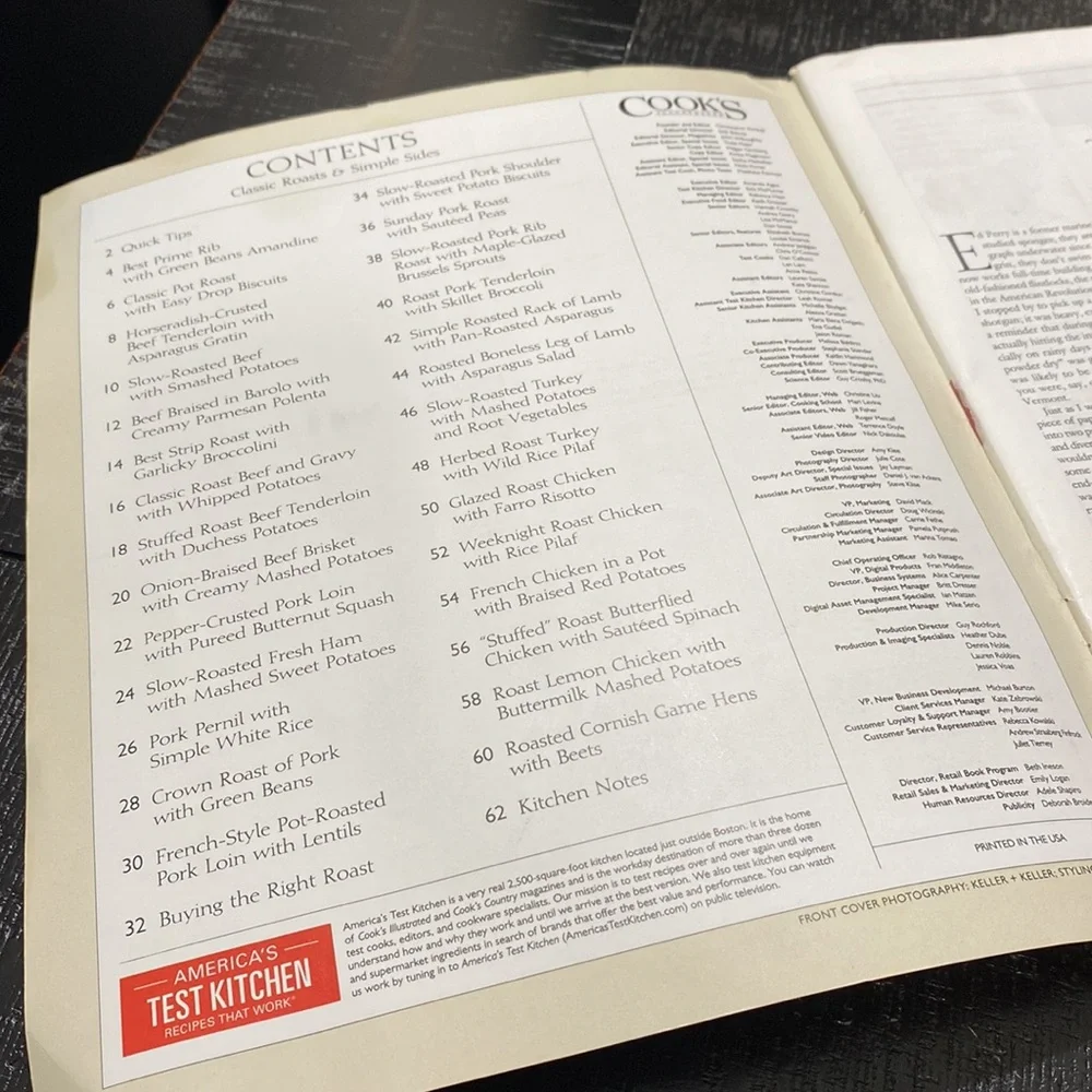 2015 Cooks Illustrated Classic Roasts And Simple Sides!